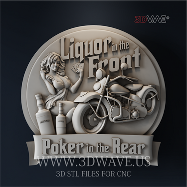 BIKERS BAR SIGN 3d stl file for CNC